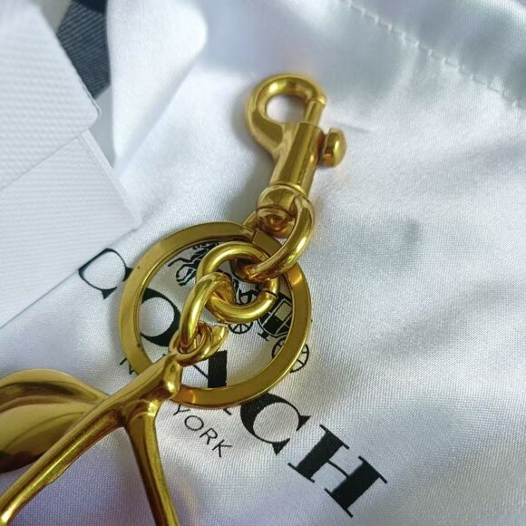 Coach Cherry Brass Cherry Bag Charm Keychain - Picture 2 of 6